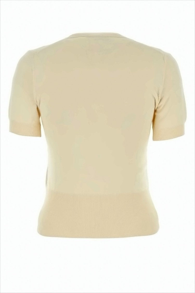 Vivienne Westwood Short-Sleeved Fitted Sweater With Ribbed Hem And Emblem