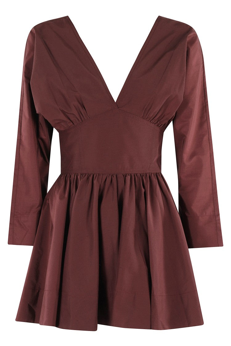 The Andamane Cacao Cotton Taffeta Winona Playsuit