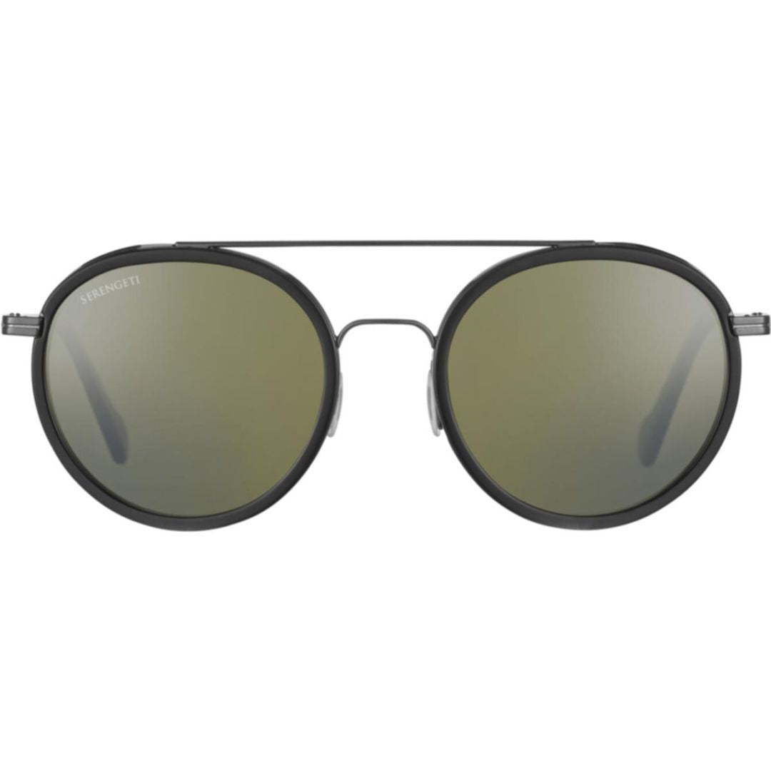 Serengeti Geary Round Frame Sunglasses With Double Bridge Design