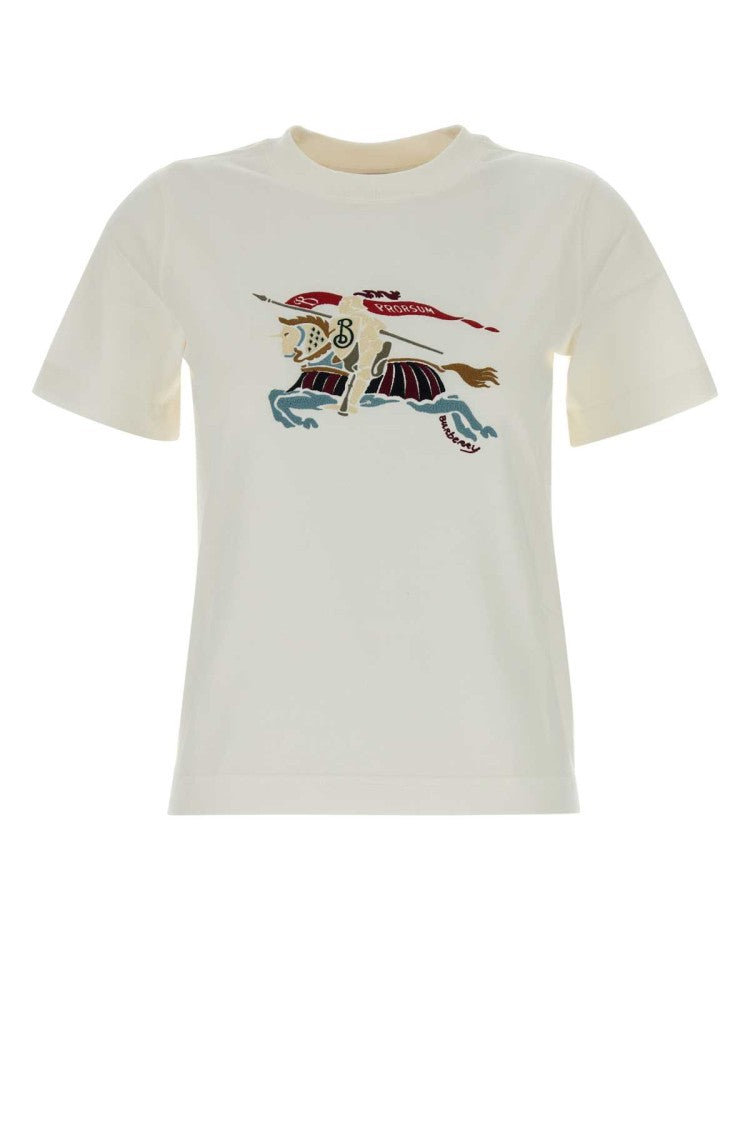 Burberry White Cotton T-Shirt