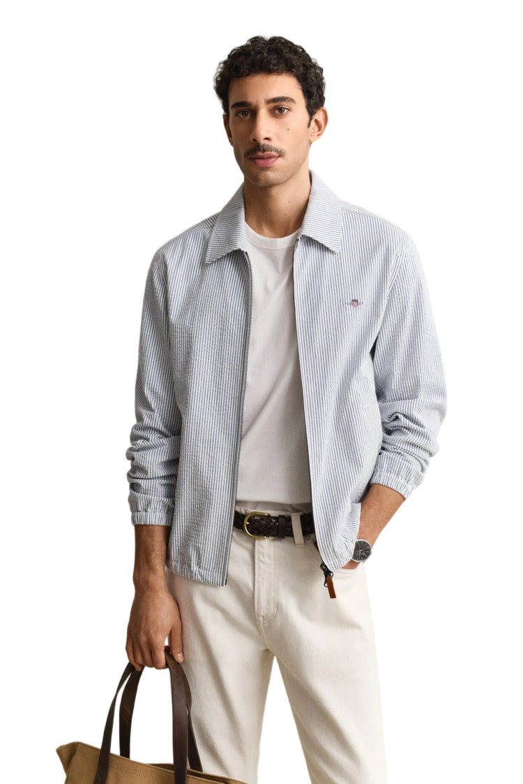 Gant Lightweight Cotton Seersucker Unlined Windcheater Jacket