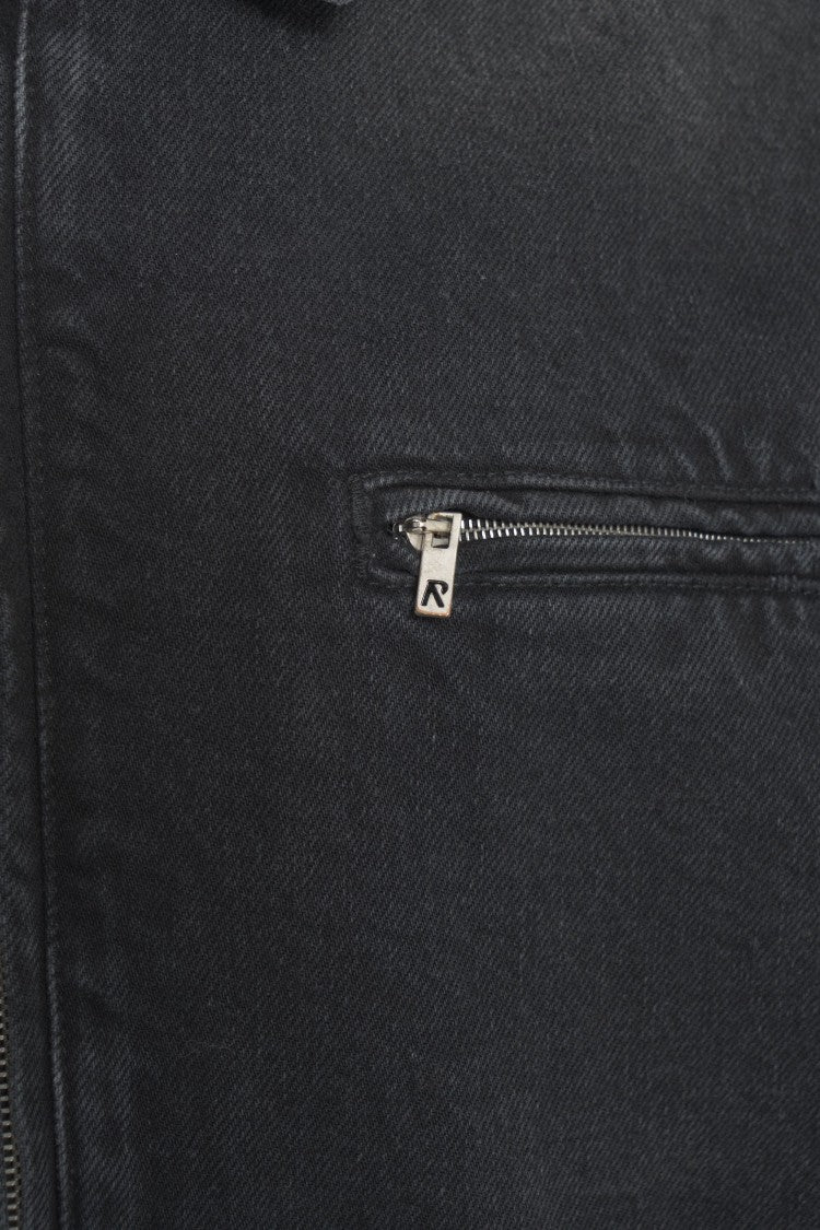 Represent Boxy Fit Denim Jacket With Distressed Finish