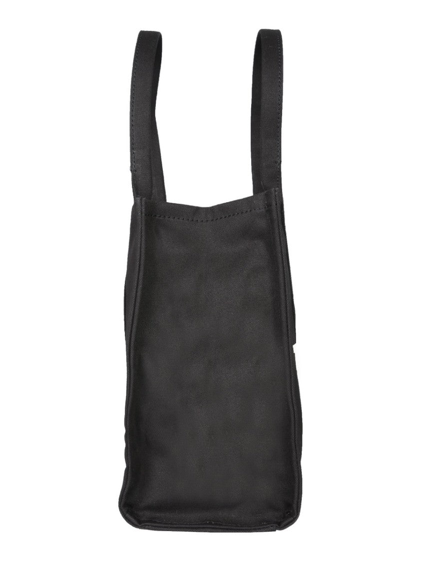 Marc Jacobs Large Black Cotton Canvas Logo Tote Bag