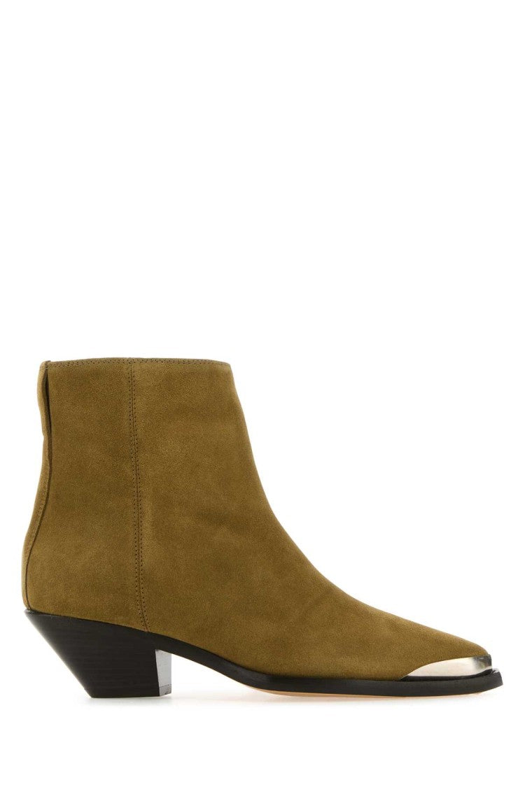 Isabel Marant Beige Suede Adnae Ankle Boots