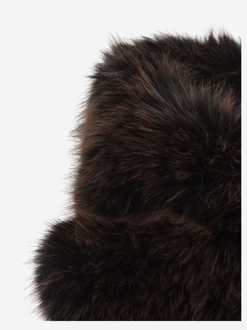 Uncommon Dark Brown Hooded Faux Fur Vest