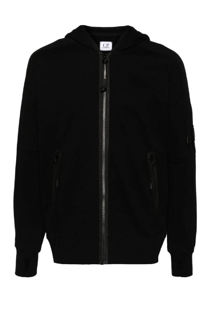 C.P. Company Diagonal Raised Fleece Full Zip Hooded Sweatshirts