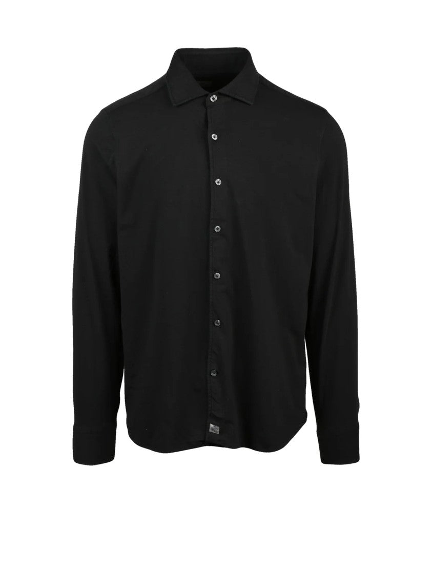 Sonrisa Slim Fit Black Shirt With Classic Collar And Tailored Silhouette