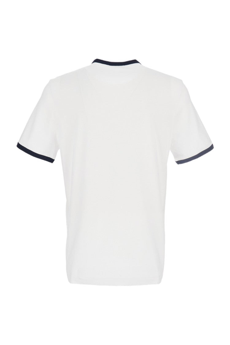 Marni Crew Neck T-Shirt With Front Logo And Ribbed Accents