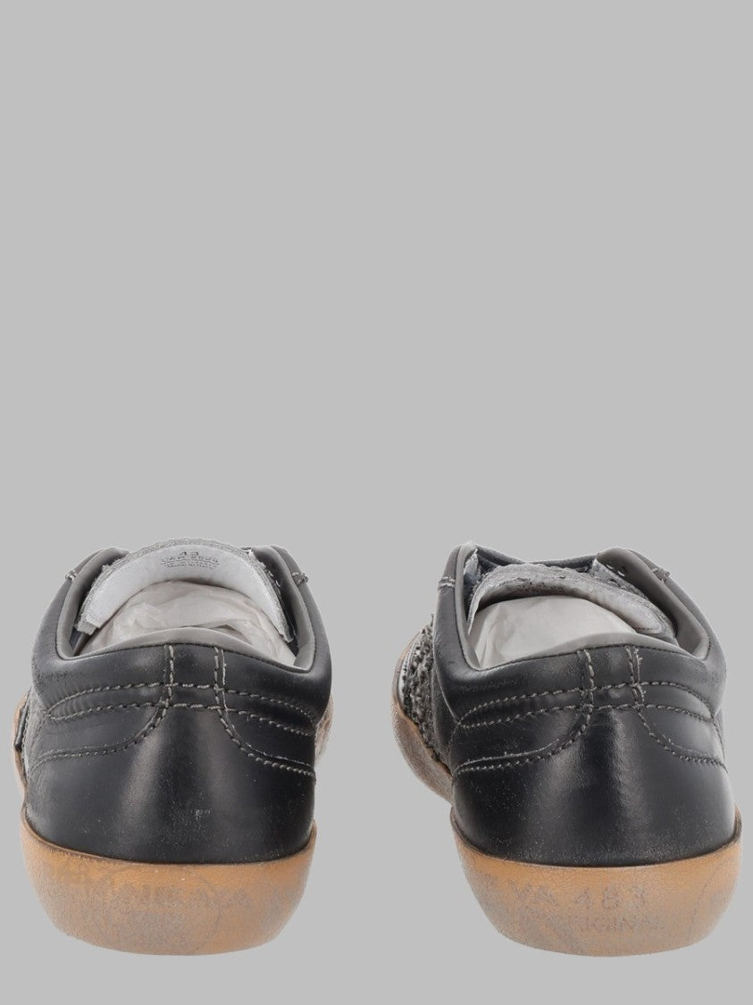 Premiata Black Smooth Finish Vintage Sole Low-Top Sneakers