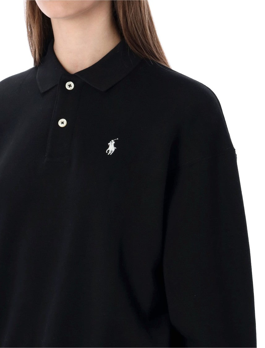 Polo Ralph Lauren Polo Brown Cotton Polo-Collar Sweatshirt