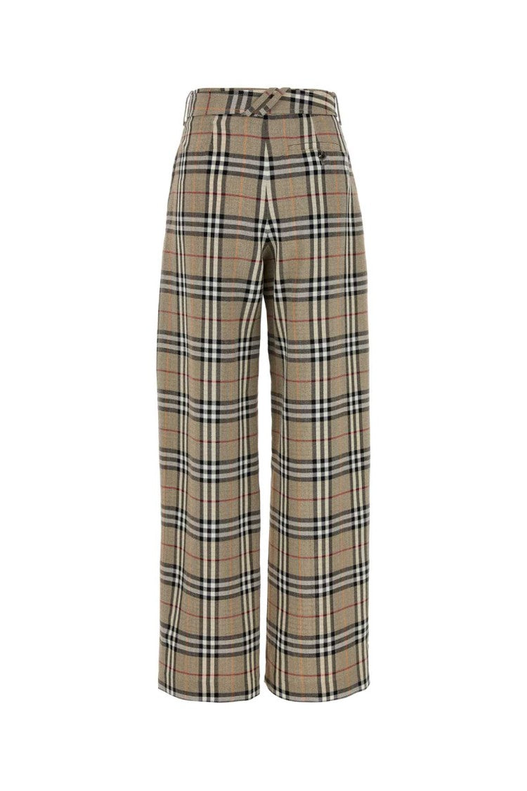 Burberry Embroidered Twill Wide-Leg Pant