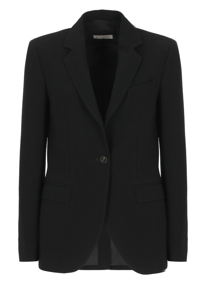 Alberto Biani Black Notched Lapel Single-Breasted Tailored Jacket