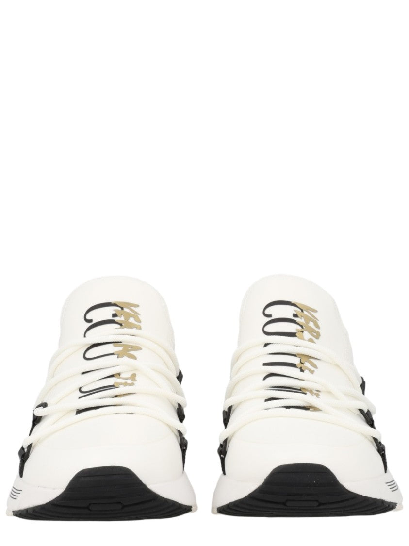 Versace Jeans Couture White Sporty Polyester-Blend Sneakers