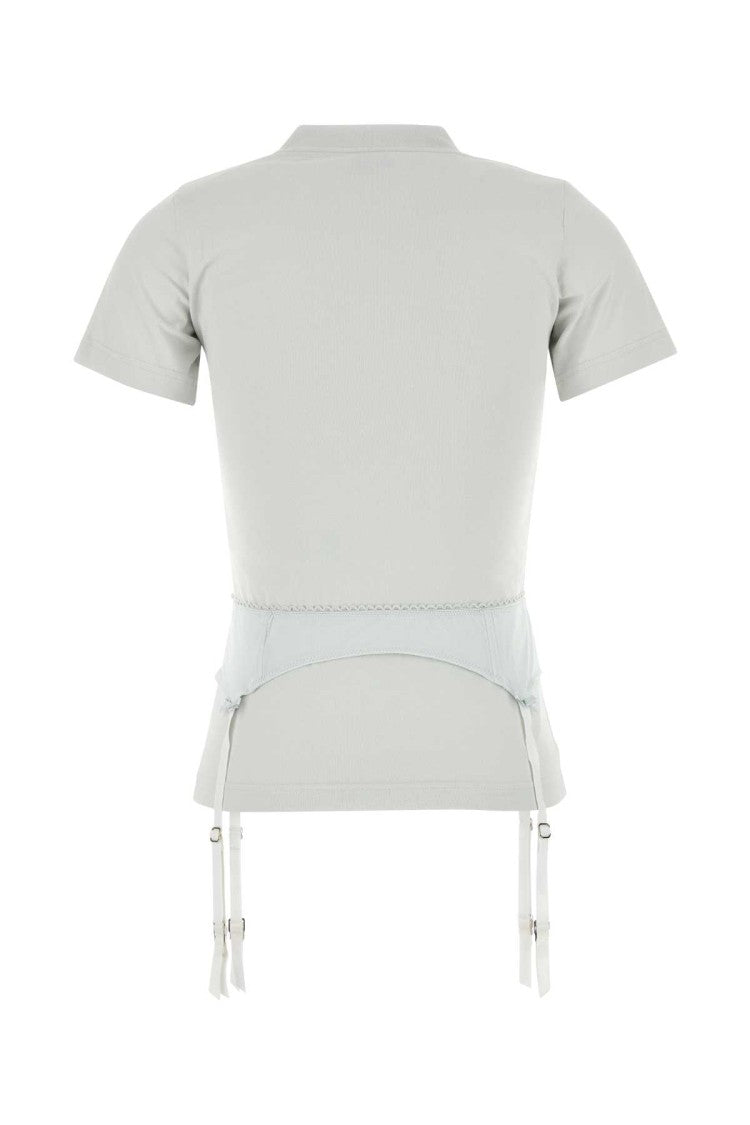 Balenciaga Chalk Stretch Cotton T-Shirt