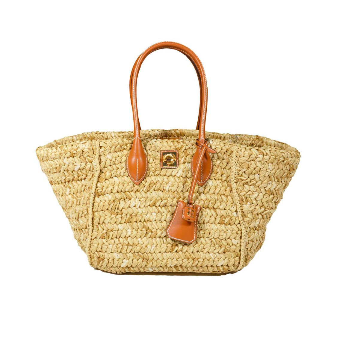 Ermanno Scervino Maggie Shopping Bag In Natural Shaded Raffia