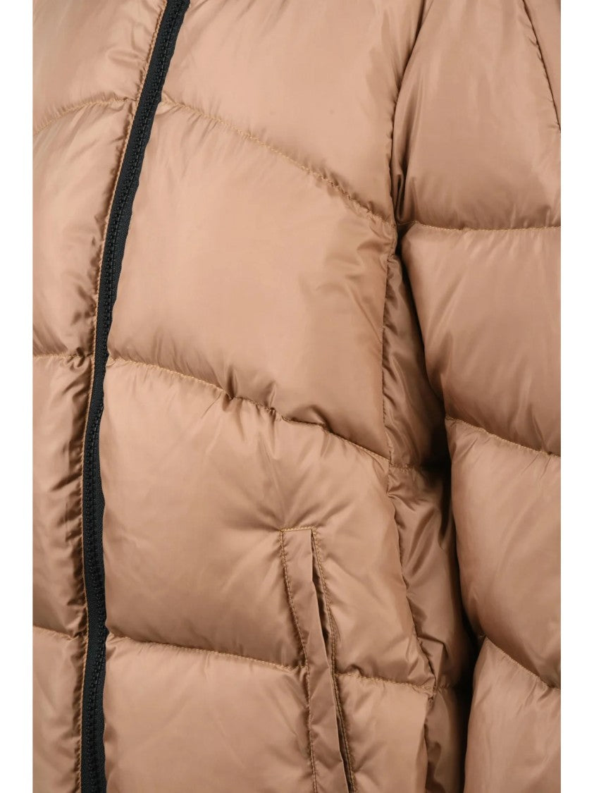 Peuterey Yellow Carena Hooded Quilted Down Jacket