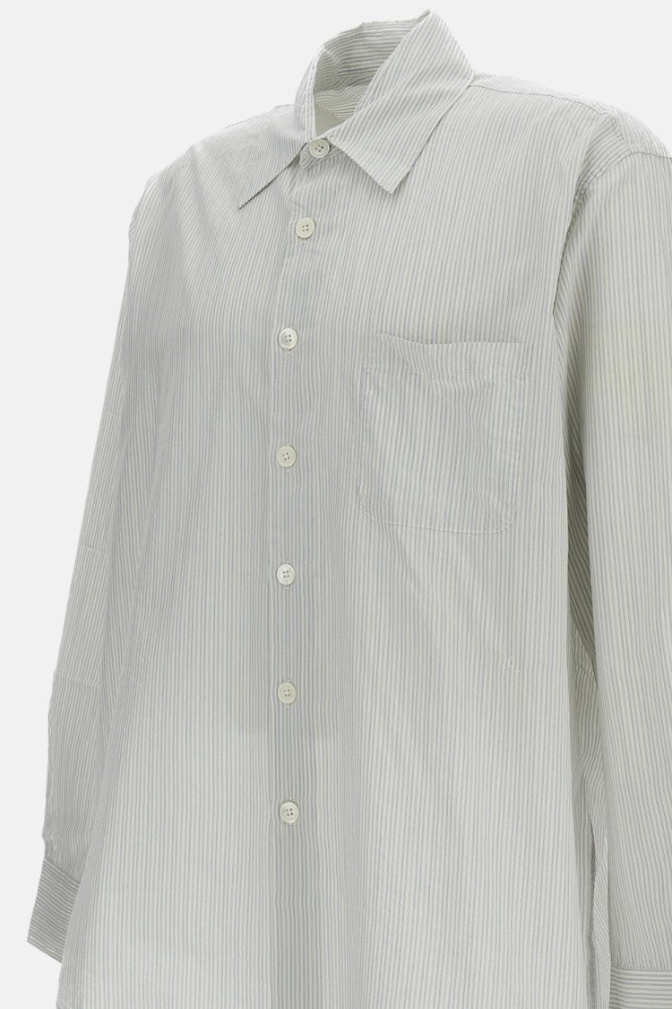 Our Legacy Striped White Cotton-Blend Overshirt