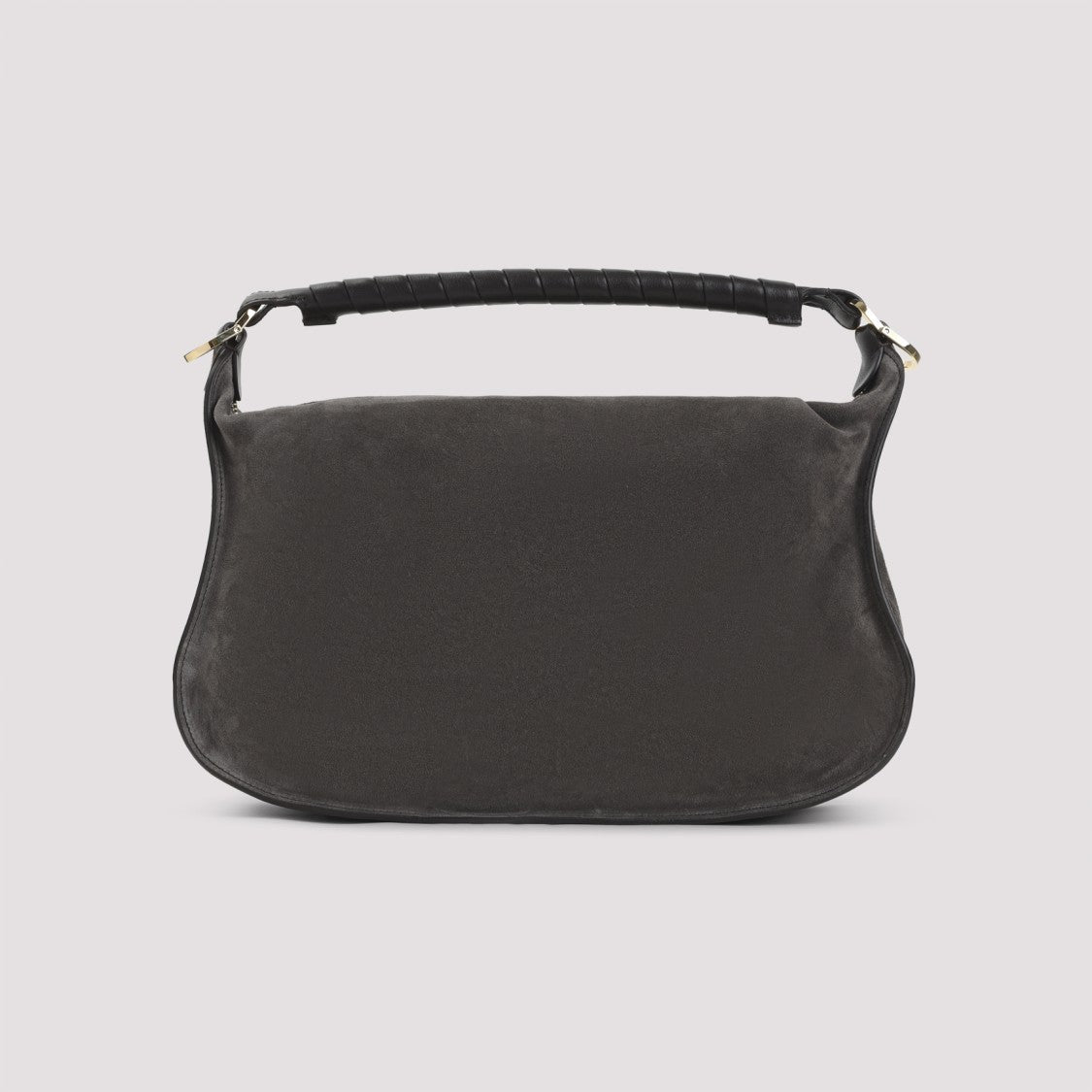Chloé Suede Calf Leather Handbag With Curved Flap
