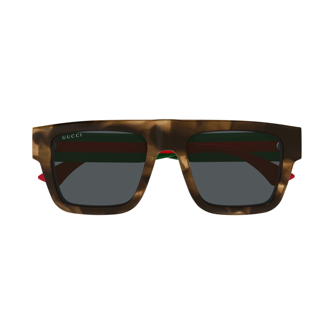 Gucci Gg1868s Bold Rectangular Tortoiseshell Sunglasses