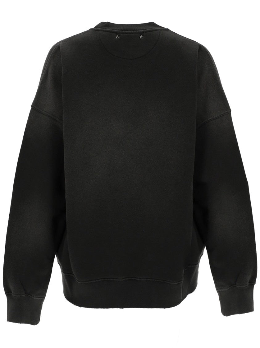 Golden Goose Neutral Star Relaxed Fit Cotton Sweatshirt