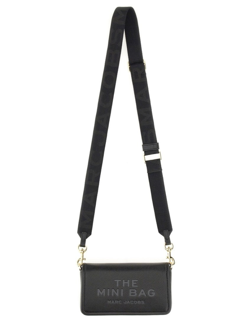 Marc Jacobs Black Leather Compact Flap Mini Bag