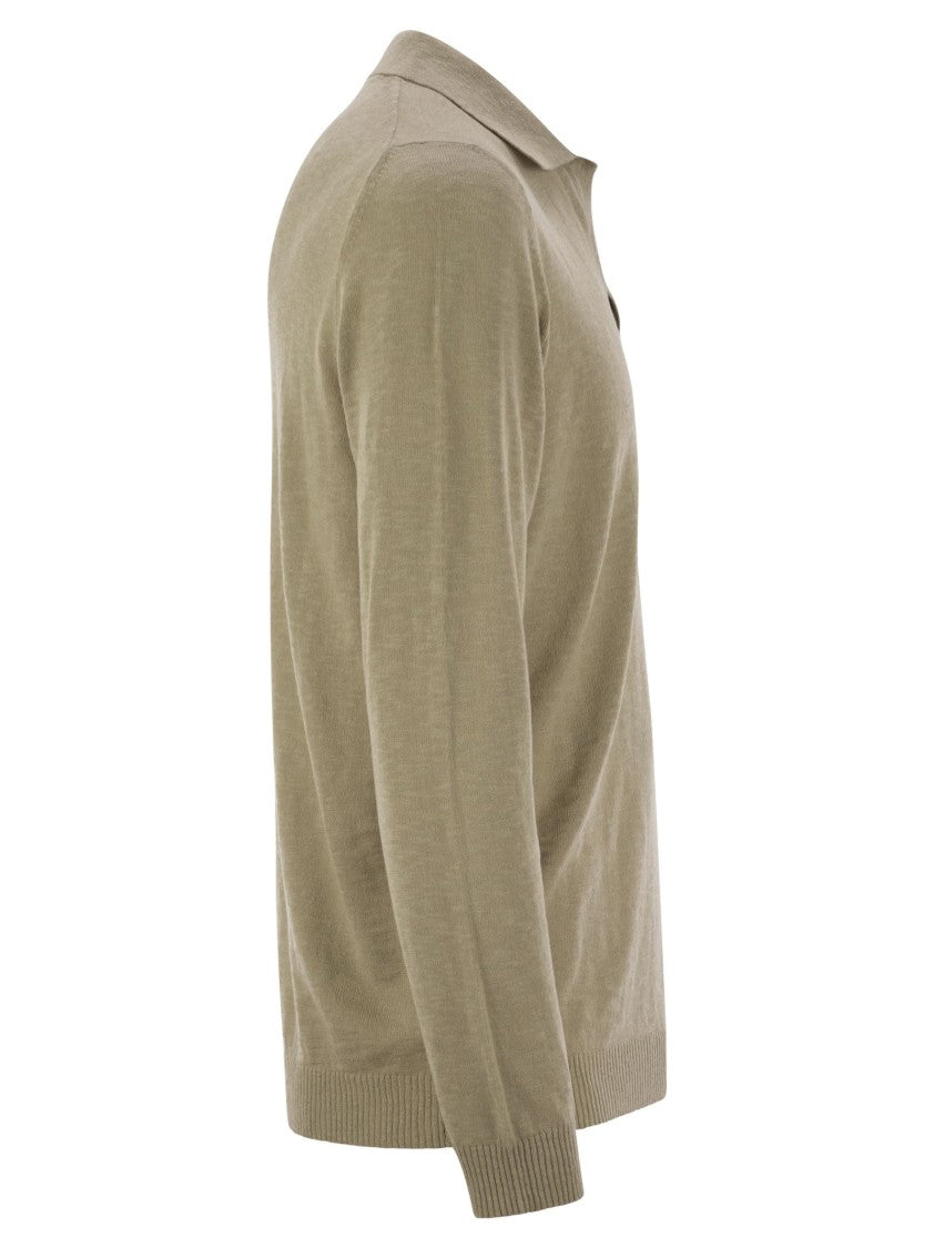 Pt Torino Buttonless Collar Cotton Polo Shirt