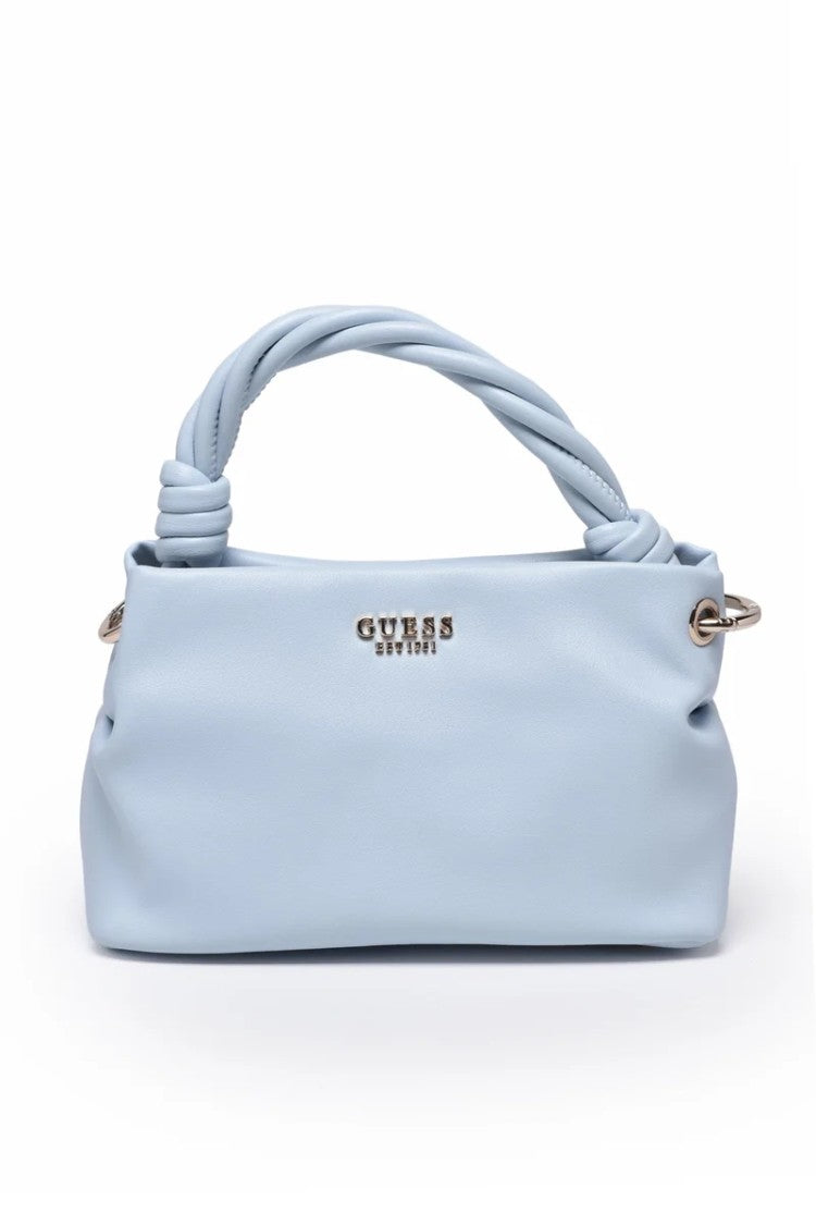 Guess Woven Handle Crossbody Bag - Light Blue