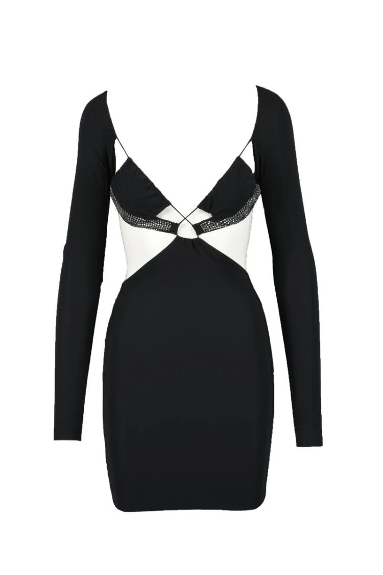 Amazuin Fitted Mini Dress With Cut-Out Design