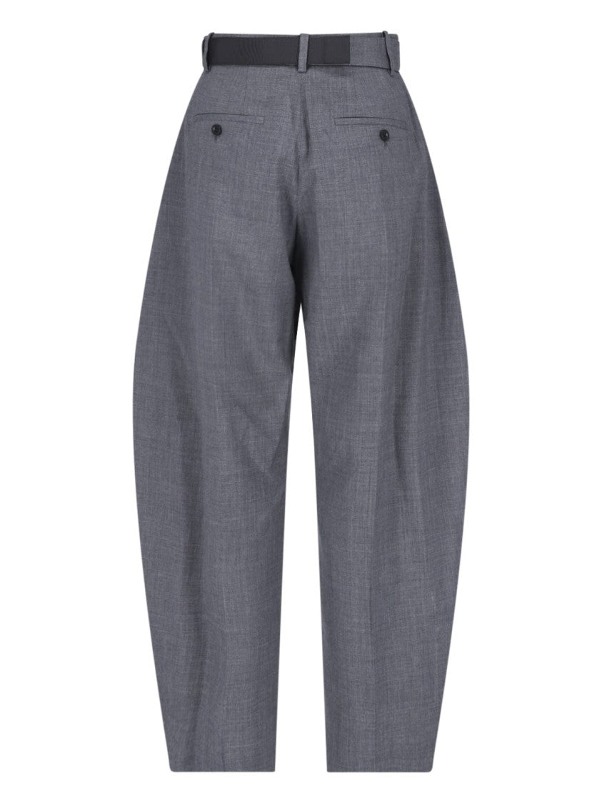 Sacai Tailored High-Waisted Wool Trousers With Structured Silhouette