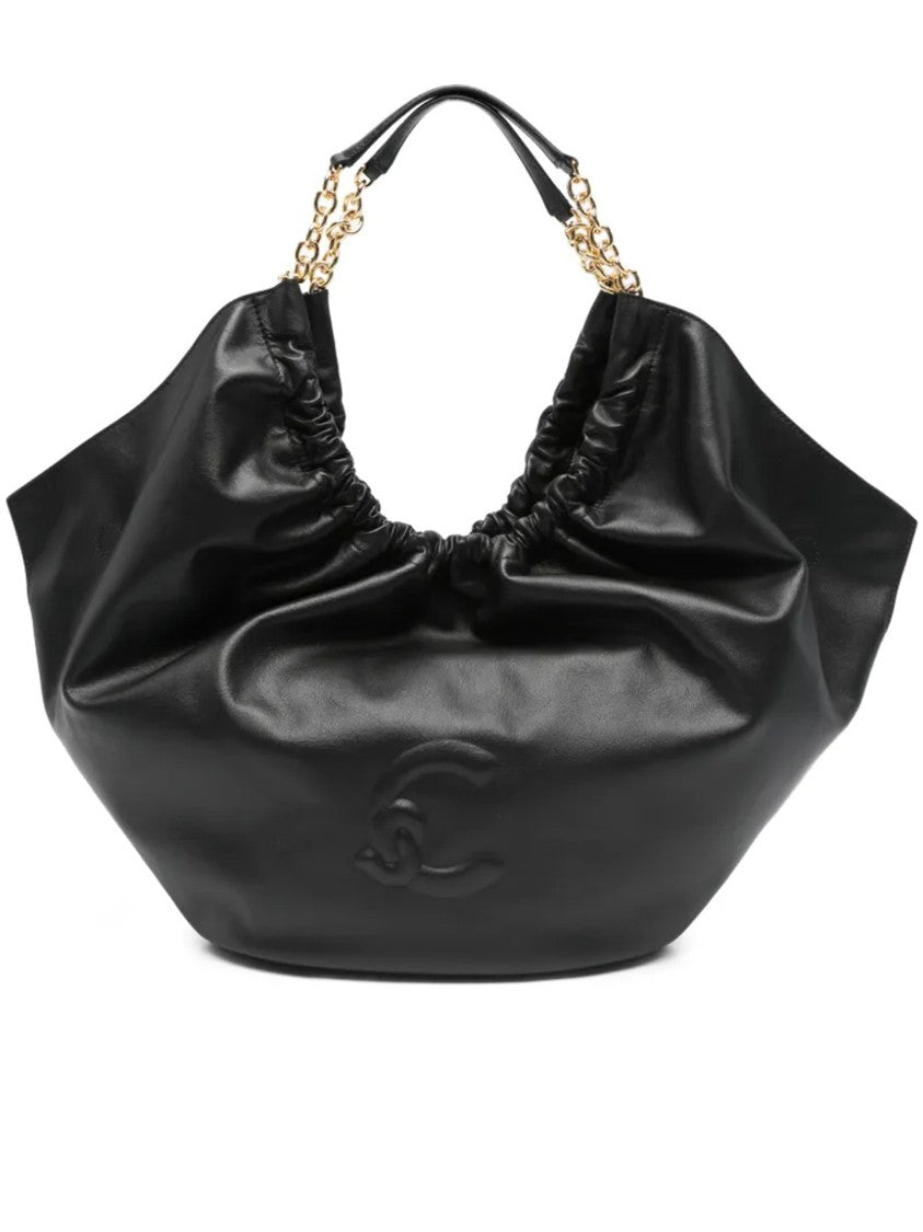 Coccinelle Black Smash Large Leather Shoulder Bag