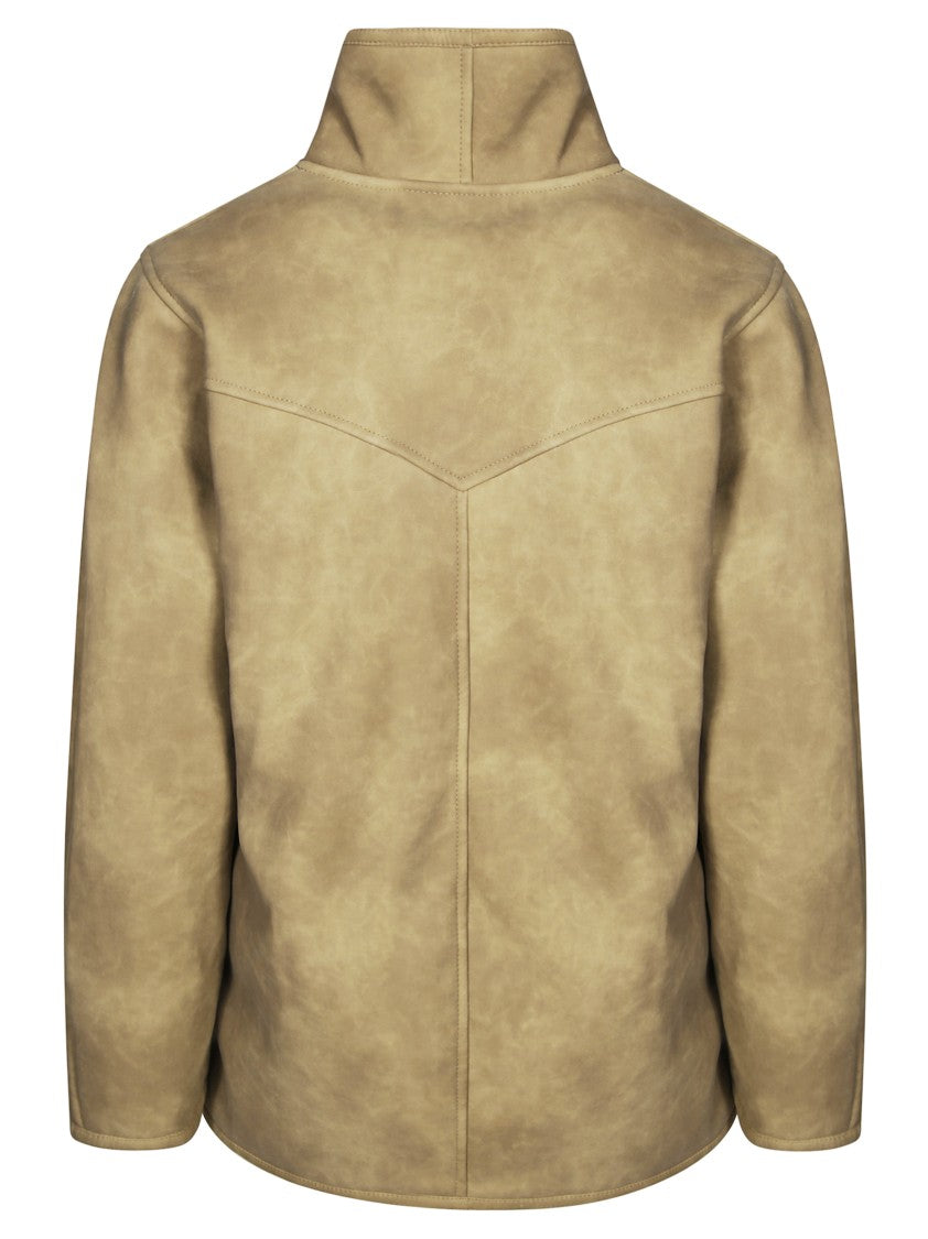 Isabel Marant Étoile Structured High-Collar Coat With Shearling Lining