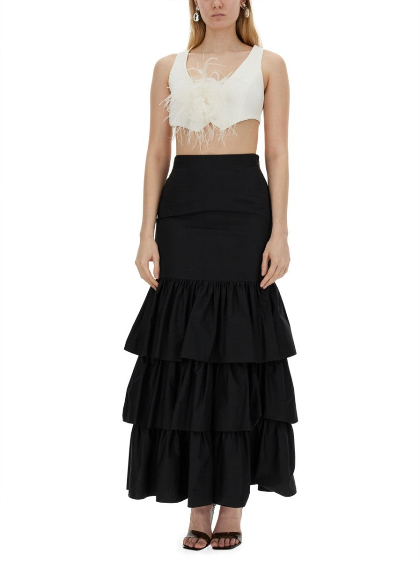 Moschino Cropped Vest With Floral Embellishment