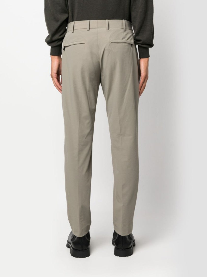 Pt Torino Slim-Fit Trousers With Smooth Finish And Discreet Pockets