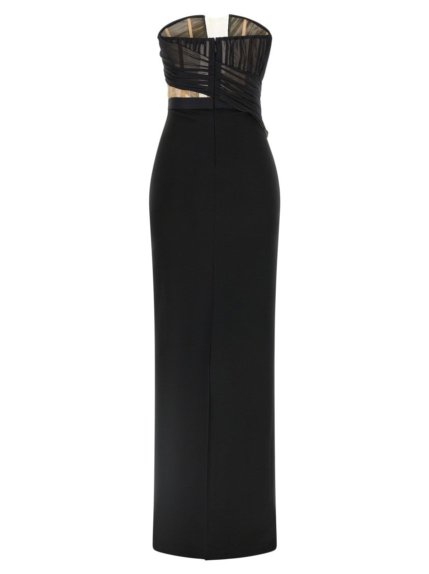 Nensi Dojaka 'Corsetted Draped Maxi' Dress