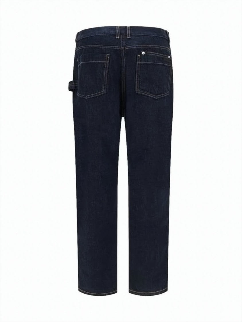 Helmut Lang Straight-Leg Denim Pants With Contrast Stitching And Five-Pocket Design