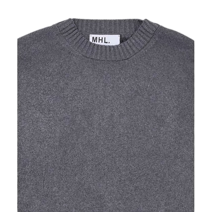 Margaret Howell Classic Crew Neck Sweater With Ribbed Detailing