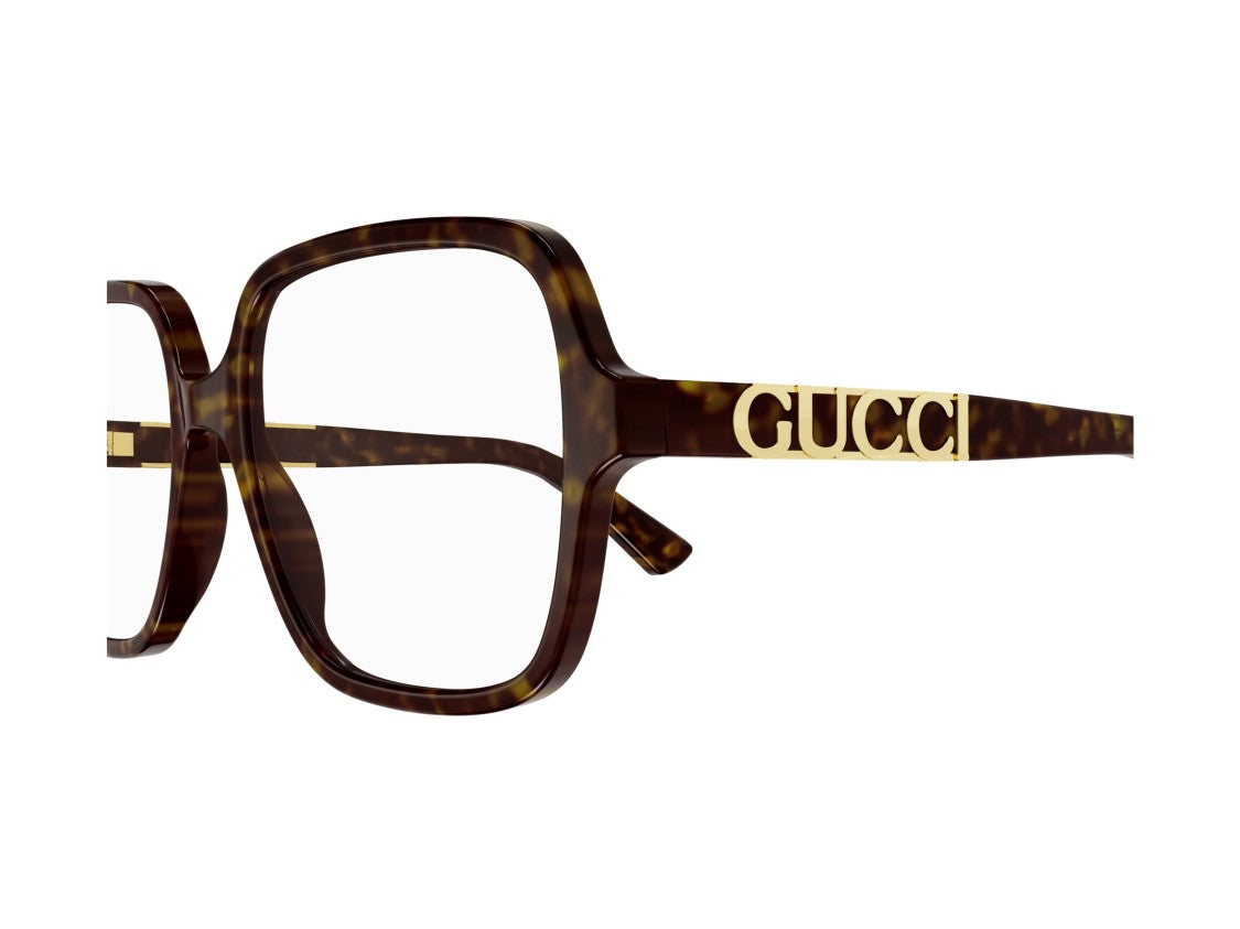 Gucci Gg1193oa Metallic Tortoiseshell Geometric Eyeglasses