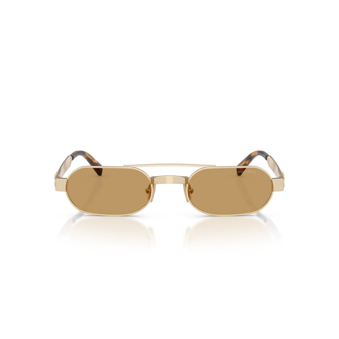 Miu Miu 0Mu B52s Rectangular Gold Metal Frame Sunglasses