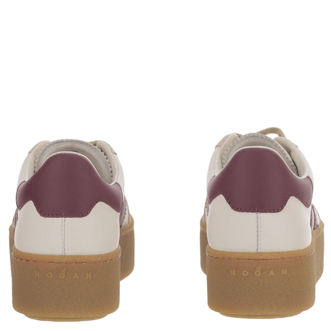Hogan Leather Sneakers With Suede Inserts And Contrast Heel Tab