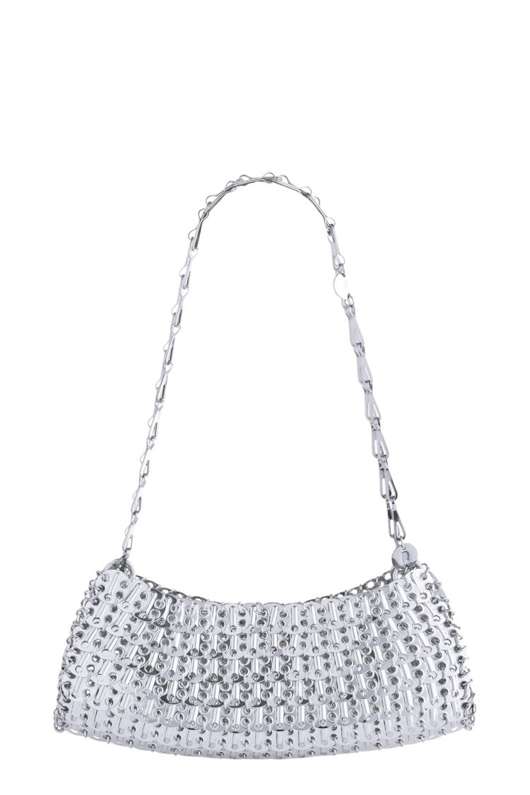 Rabanne Silver Metal Handbag Hand-Assembled Metal Handbag