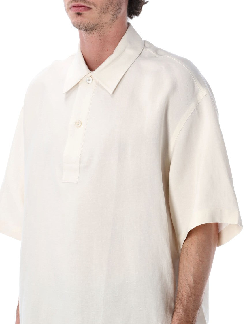 Studio Nicholson Lemmer Boxy Short Sleeve Linen Shirt