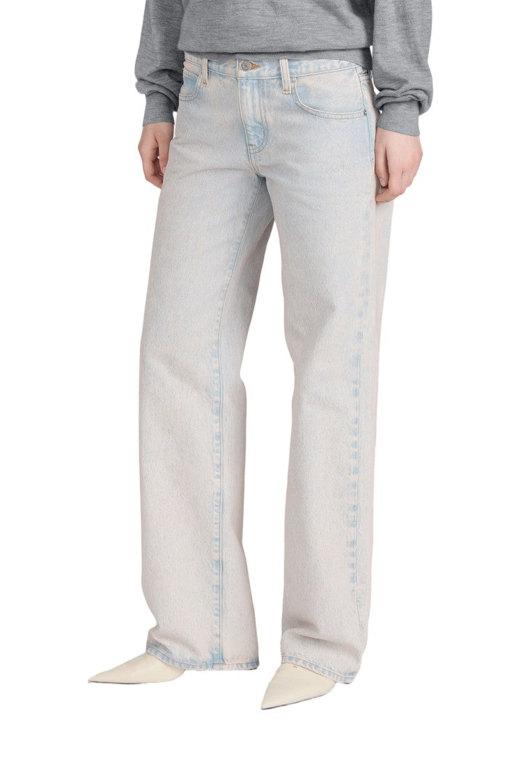 Frame Straight-Leg Denim Jeans With Vintage Faded Finish