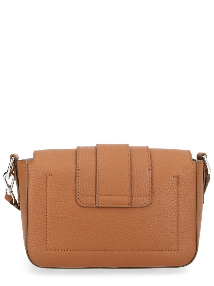 Hogan Flap Pebbled Leather Tassel Bag