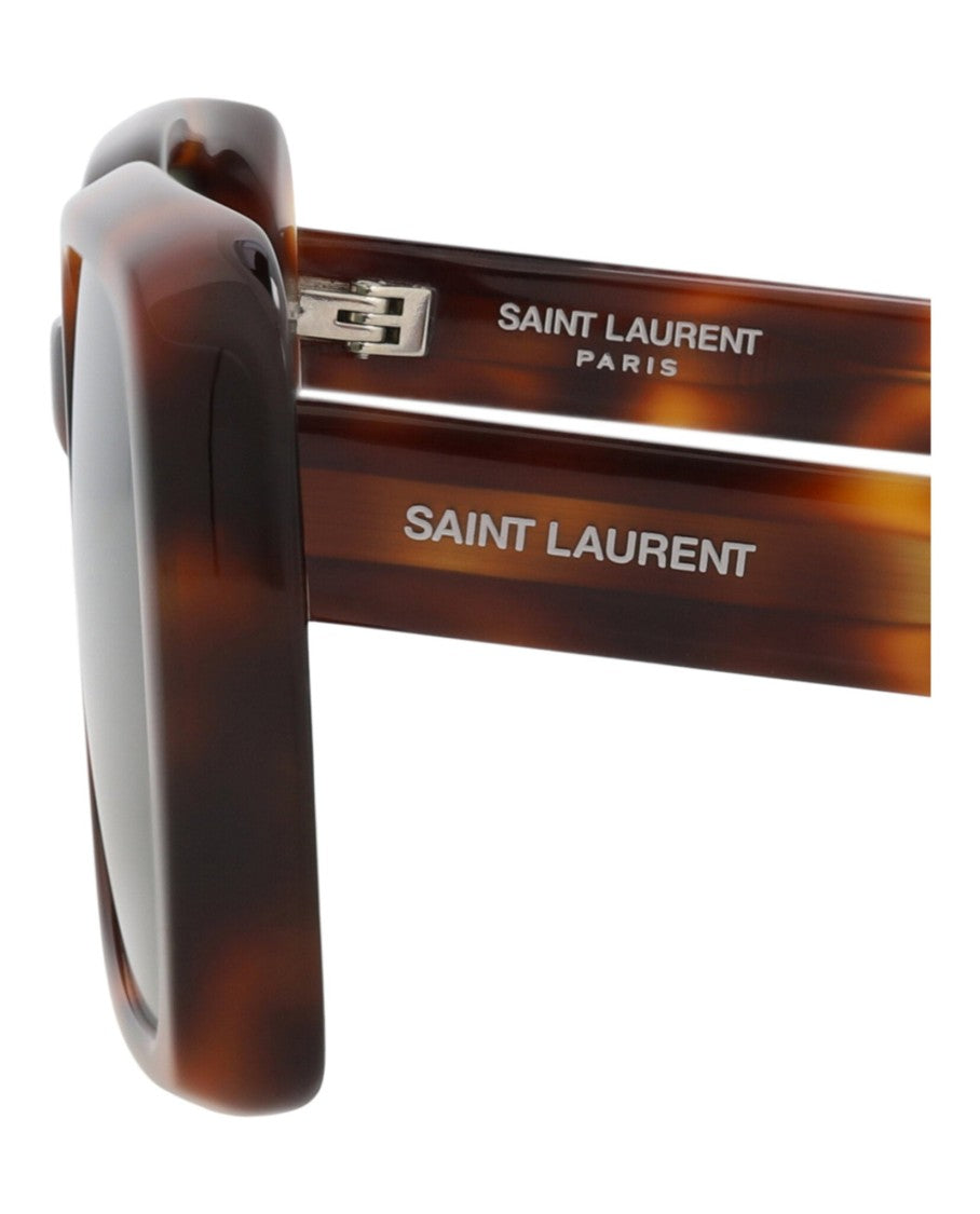 Saint Laurent Tortoiseshell Acetate Square-Frame Sunglasses