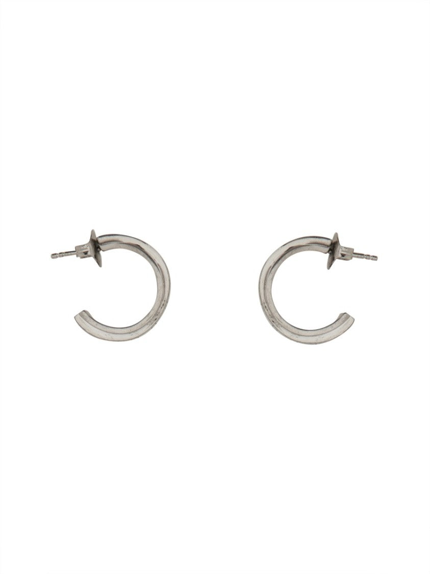 Mm6 By Maison Margiela Polished Brass Hoop Earrings