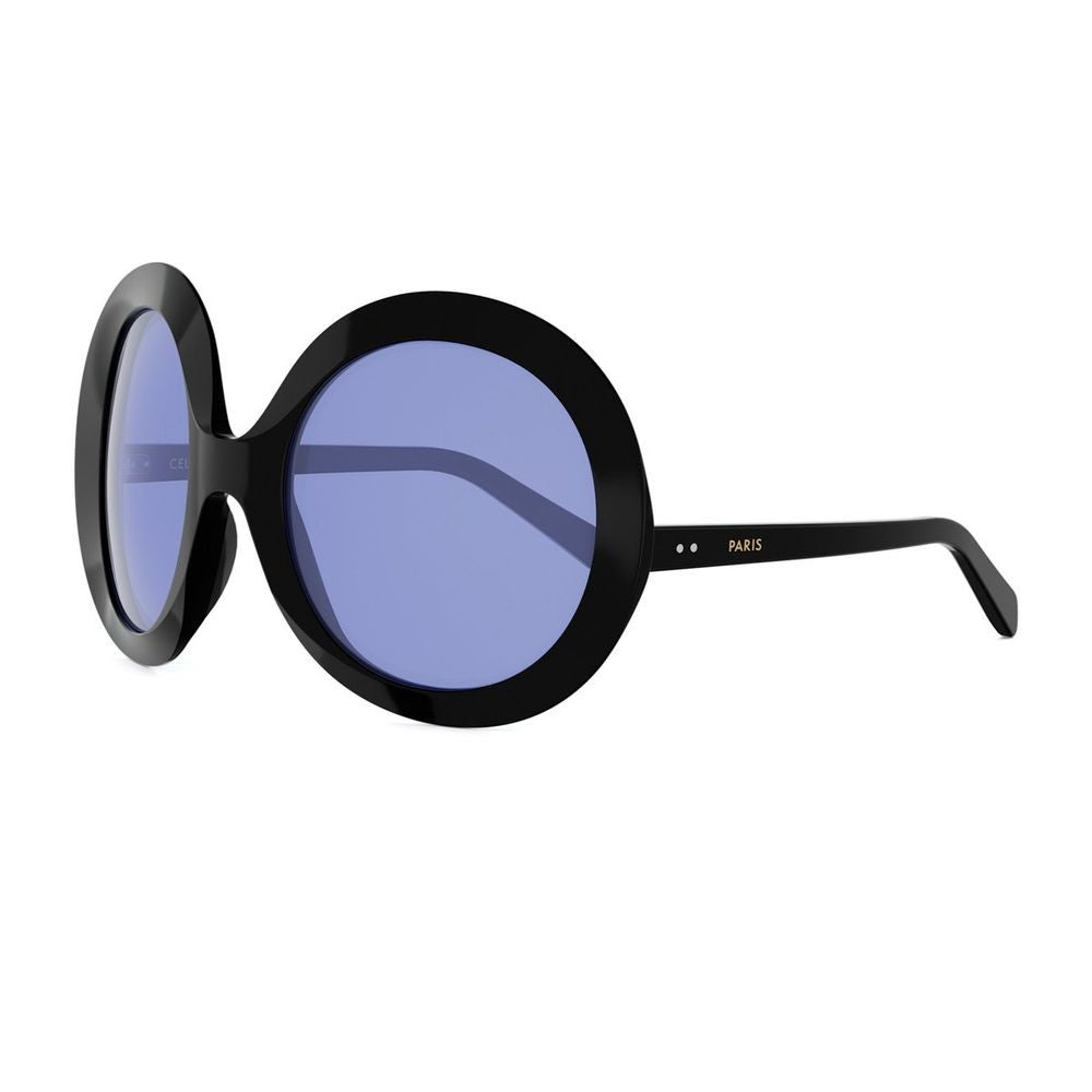 Celine Black Cl40345i Disc Round Acetate Sunglasses