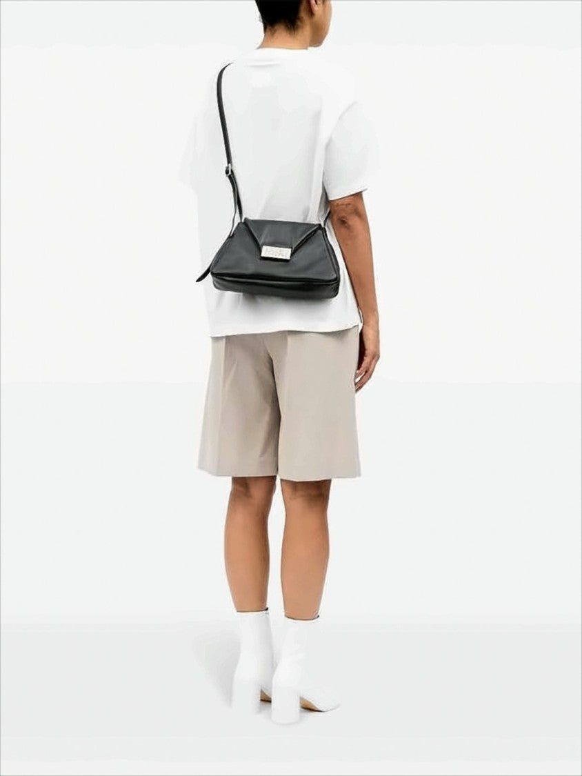 Mm6 By Maison Margiela Structured Triangular Shoulder Bag In Smooth Calf Leather