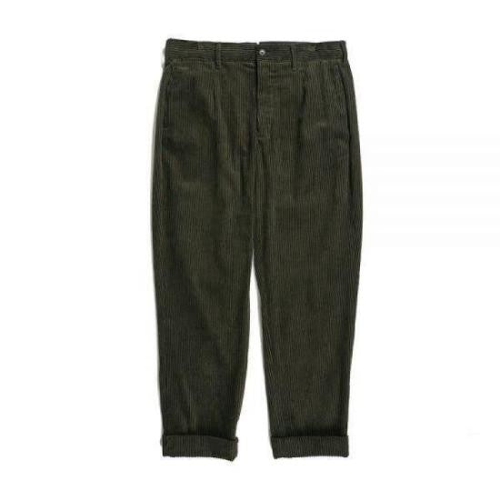 Engineered Garments Straight-Cut Corduroy Pants With Tapered Leg And Cuffed Hems