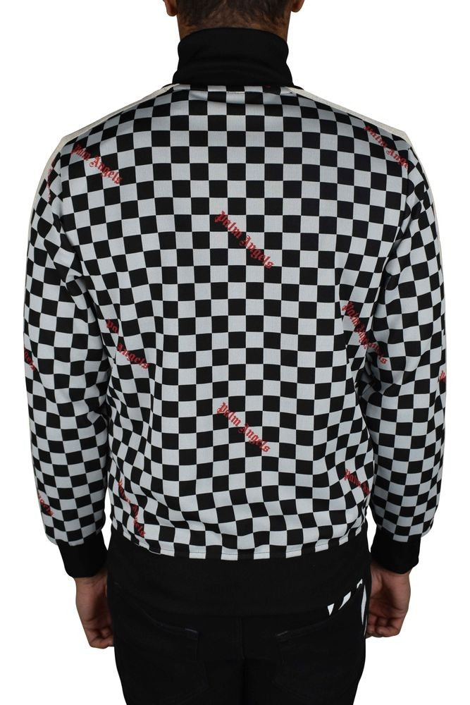 Palm Angels Checkerboard Print Vest With High Collar