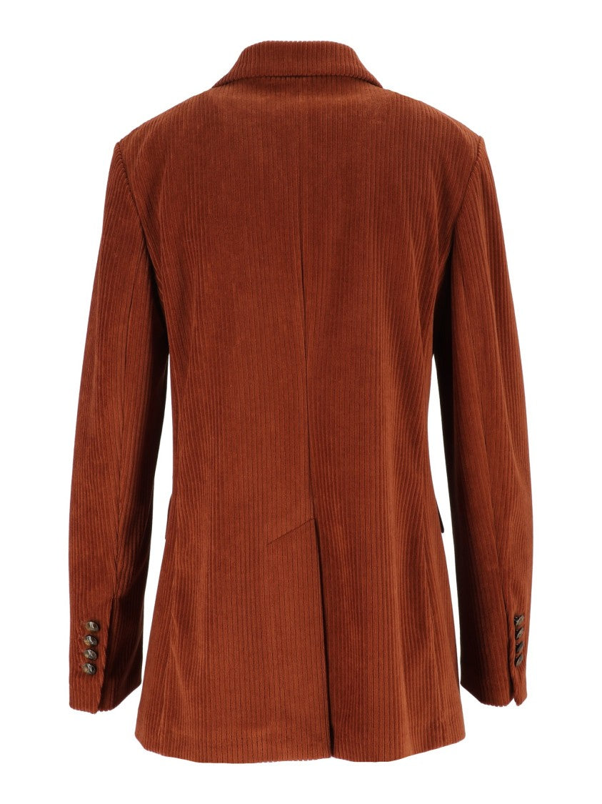 Circolo 1901 Structured Corduroy Double-Breasted Blazer